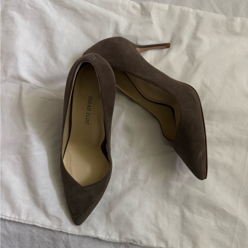 Sarah Flint Women's Taupe Suede Pump 85
